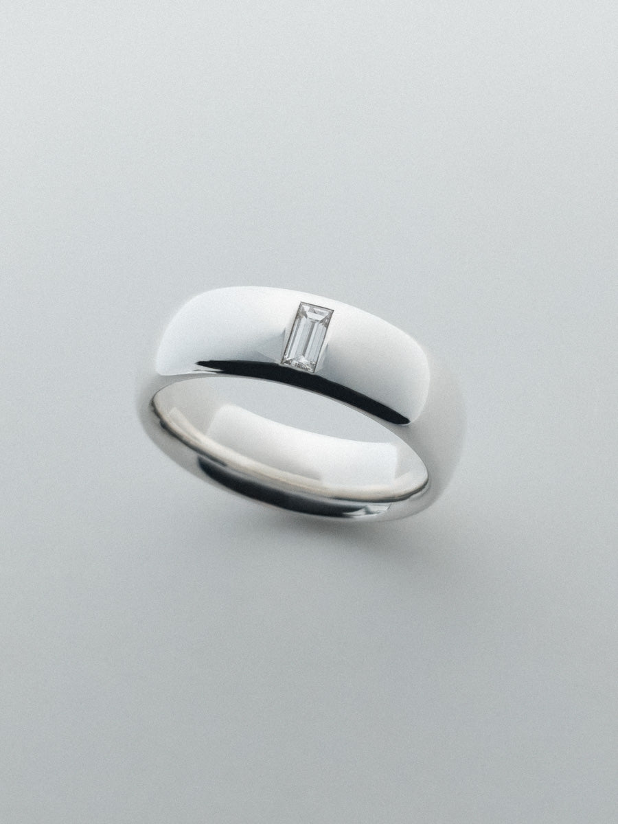 Cigar Baguette Marriage Ring – Eighteen Thousand Days